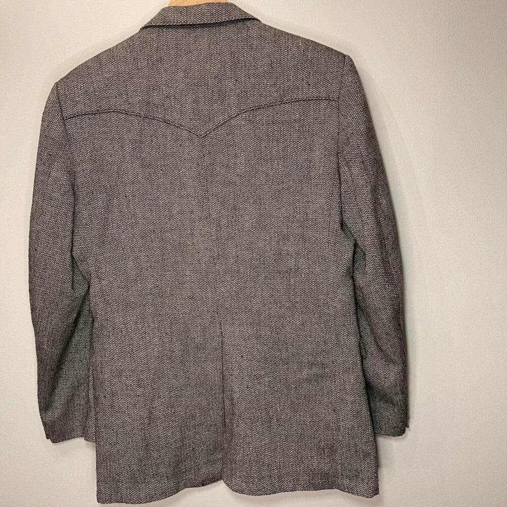 Circle S Dallas Texas Mens‎ Gray Tweed Western Sport Coat Blazer Suit Jacket 40R